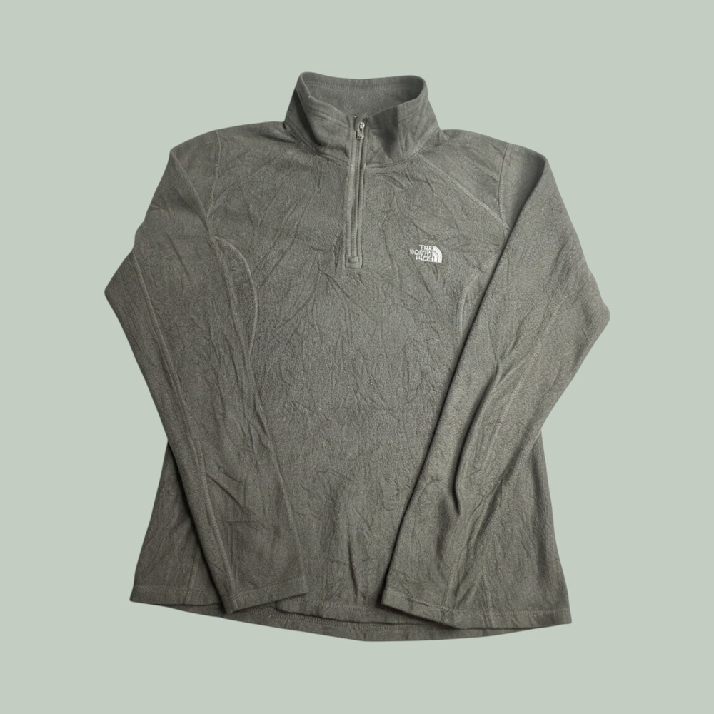 The North Face Pullover Womens Medium TKA 100 Black Quarter Zip Fleece